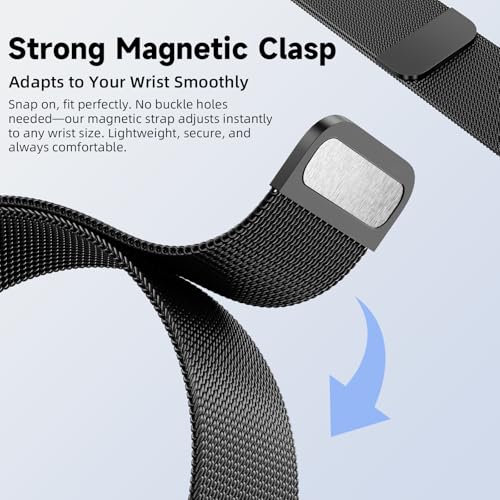 3D Pedometer Watches for Walking, Simple Step Counter Watches with Magnetic Watch Band, Waterproof Step Tracker Watches with Magnetic Watch Strap for Men Women Kids Senior