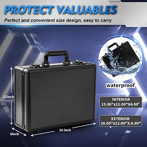 Aluminum Hard Case Hard Case with Foam 16" x12" x 6",Camera Case With Customized Fit Foam,Fit Use of Drones,Camera,Equipments - color: 16 x12x 6