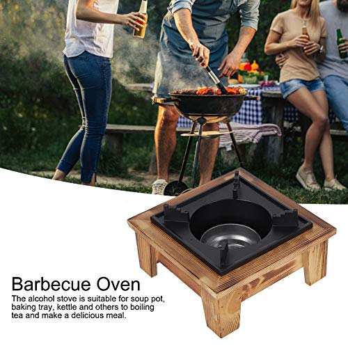BORDSTRACT Tabletop Solid Fuel Burning Hotpot Stove, Portable Mini Alcohol Burning Countertop Stove, Hotpot Stove for Dining Table, Camping, Backpacking