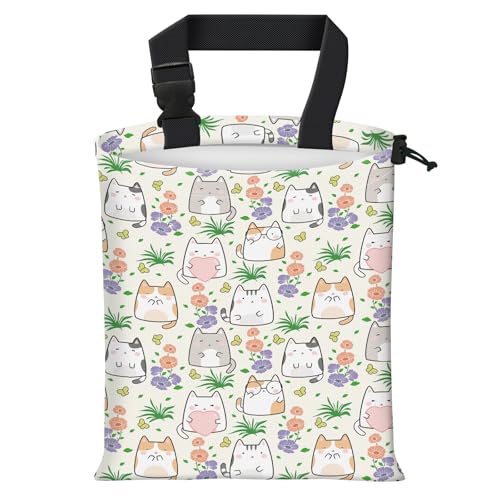 Car Trash Bag Large Hanging Can for Back of Seat, Cute Waterproof Car Garbage Bag for Vehicle, Travelling, Outdoor Cute Cats - color: Cute Cats