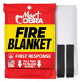 Mart Cobra Emergency Fire Blanket for Home & Kitchen 1-Pack Safety | Fiberglass Extinguisher Grease Stove Reusable Protection Preparedness RV Car Fireproof Retardant Resistant Suppression - size: [1 Pack] Fire Blanket