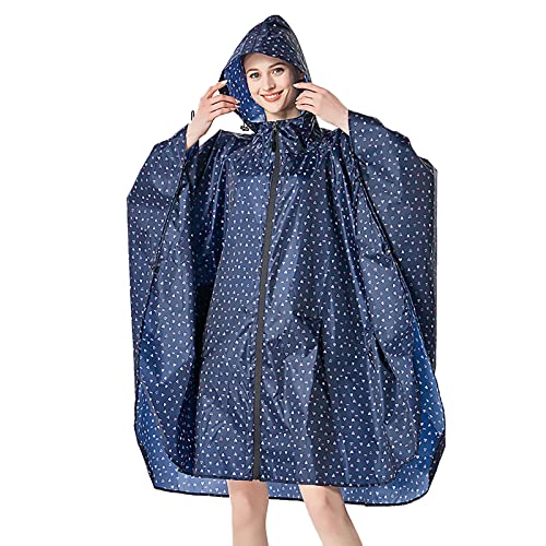 ANYOO Waterproof Rain Poncho Lightweight Reusable Hiking Hooded Coat Jacket for Outdoor Activities - color: Heart-shaped