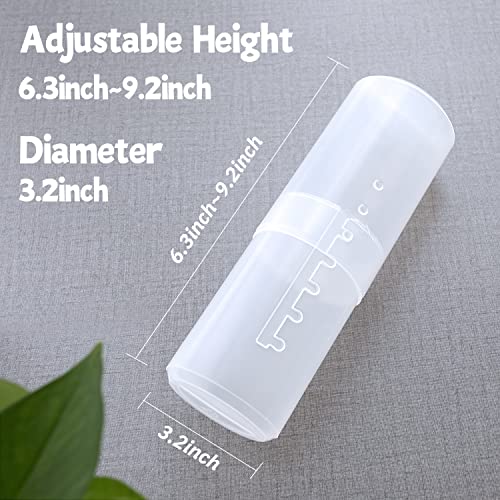 Makeup Brush Holders, 8 Pack of Make up Brushes Organizer Travel Case Retractable Plastic Travel Makeup Brush Holder For Vanity Makeup Artist Brushes Storage Cup - color: Plastic Clear-8pcs