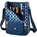 Picnic at Ascot Original Insulated Wine and Cheese Cooler Bag - Designed, Assembled & Quality Approved in the USA - color: Trellis Blue