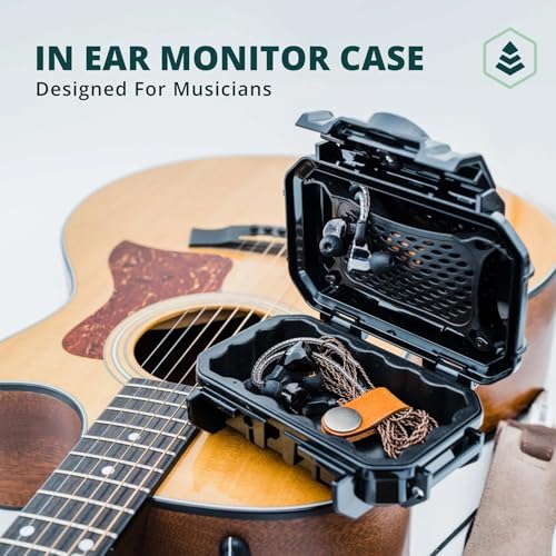 Evergreen | in Ear Monitor Protective Cases for IEM - Compatible with KZ ZS10 Pro, ZST, ZEX, AS10, AS16, ZSN Pro X, YINYOO, TANGZU, Moondrop, Shure SE215, Sennheiser, Airpods (52 Black) - color: Black, size: 52