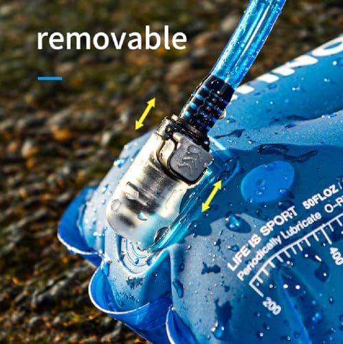 AONIJIE Hydration Bladder 1.5L Water Reservoir, Leakproof Water Storage Bladder Bag, BPA Free, Large Opening, for Hiking Camping Running - color: G1#1.5L Bladder