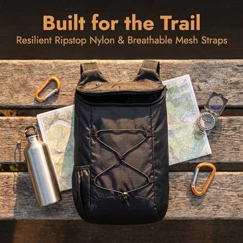 4 Pack Lightweight Backpack Packable with Bungee Cord and Mesh Pockets Rucksack-Grey Khaki Black Purple - color: Grey Khaki Black Purple