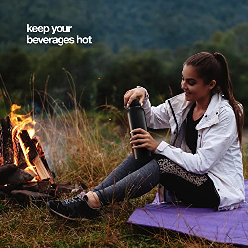 Stainless Steel Insulated Water Bottle and Travel Mug for Hot and Cold Beverages, Wide Mouth, Double Wall Insulated Hydration Sports Water Bottle for Hiking, Biking, Outdoor, 22 OZ BPA Free - color: Cotton Candy, size: 22 Ounces