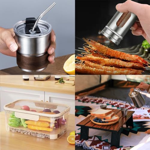 Picnic Backpack Bundle 15-in-1 Set Camping Gear with Fold Table & Waterproof Blanket & Stainless Steel Utensils for 4-Person Family Hiking Essentials - color: Gray
