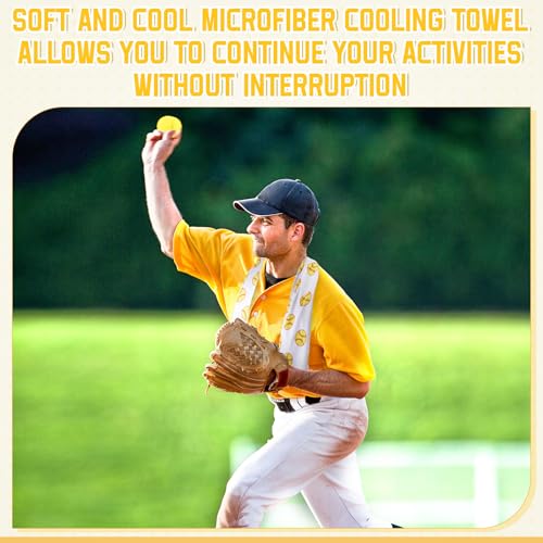 FuWeave 24 Pcs Softball Cooling Towels Gifts 40 X 12 Inch - color: Softball, size: 40 x 12 inches