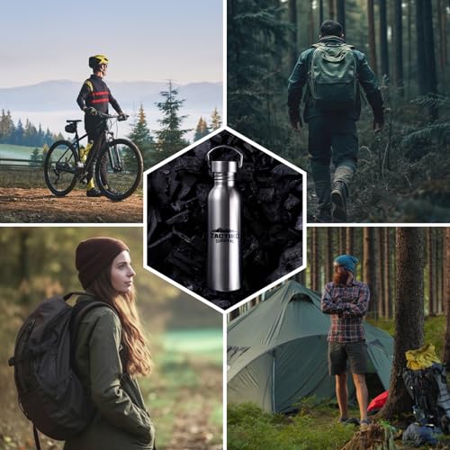 Tactiko Stainless Steel Wide Mouth Water Bottle | Single Wall Boil-Safe - color: Pink, size: 34 oz/1000 ml