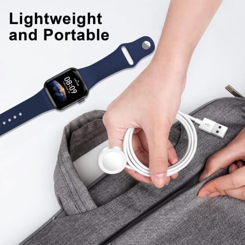 2026 Upgraded for Apple Watch Charger Magnetic Fast Charging Cable - color: Cool White, size: 1.0M
