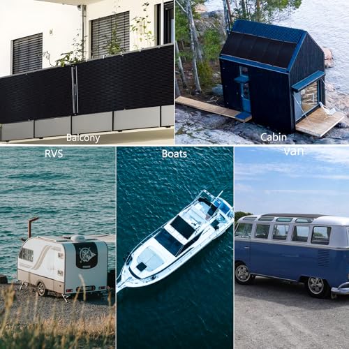 Flexible Solar Panel 300W /2PCS 12 Volts 150W Fiberglass Module | High-Efficiency N-Type Monocrystalline cell,Lightweight,for off-grid RV Boat Van Cabin Uneven Surfaces 12V/24V Battery Charge