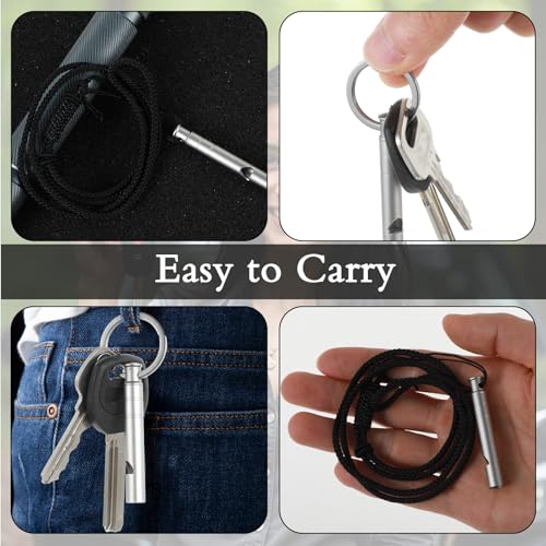 2 Pcs Emergency Whistle Survival Loud, Emergency Safety Whistle with Lanyard, Portable Survival Whistle, Waterproof Tool for Outdoor Camping, Hiking, Adventure Emergency