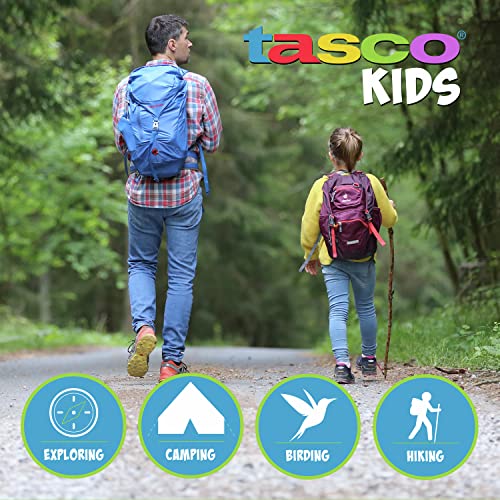 Tasco Kids Binoculars 8x21, Compact Binoculars for Kids Ages 3-12, Great for Adventures, Hiking, Camping, Travel, Bird Watching - color: Pink