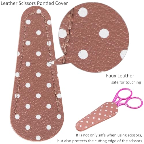 BIHRTC 3.6" Little Bird Scissors with Artificial Leather Cover for Crafts | 3.6 Inch Scissors with Faux Leather Protective Pouch for Sewing,Embroidery,Cross Stitch,Needlework,Handcraft,Art Projects - color: Rose, size: 3.6inch