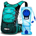 Mothybot Hydration Pack, Insulated Hydration Backpack with 2L BPA Free Water Bladder and Storage, Hiking Backpack for Men, Women, Kids for Running, Cycling, Camping - Keep Liquid Cool up to 5 Hours - color: Emerald