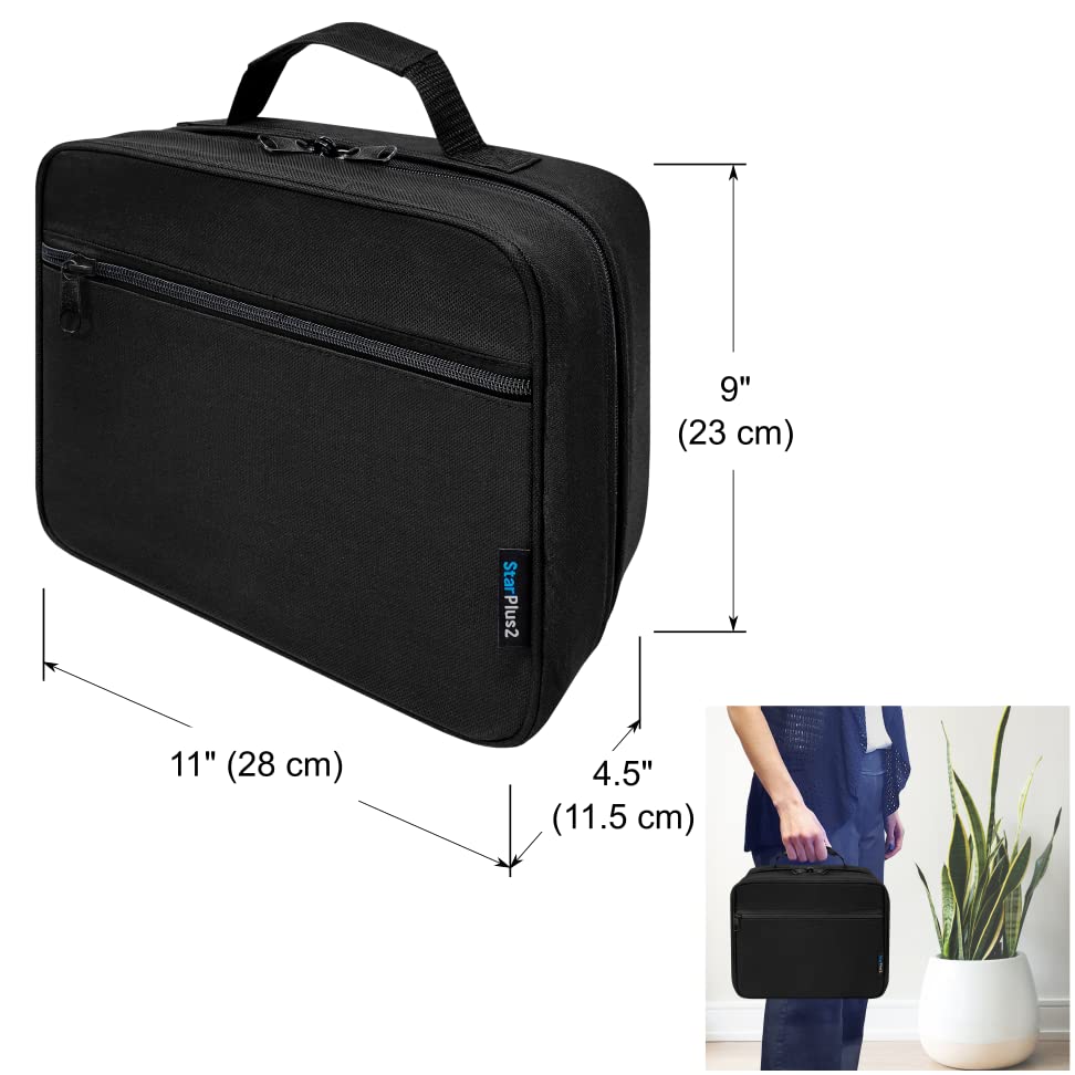 Large Pill Bottle Organizer & Medicine Bag, 2-Pack, Black - color: LG Black 2PK