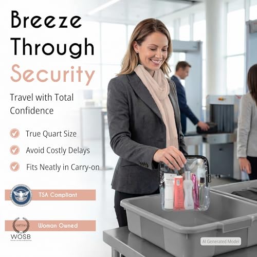 BORSALI TSA Approved Toiletry Bag, Gray - color: Gray