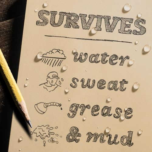 Rite in the Rain Weatherproof Side Spiral Notebook, 4.625" x 7", Brown Weatherproof Notepad, Universal Page Pattern (No. 473) | writing-pencils - color: Brown, size: 1 Pack, style: Universal