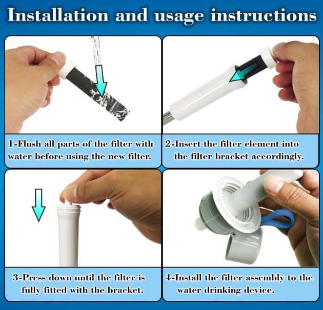 Water Bottle Filter Compatible with BB06,Hard Sided and Stainless Steel Bottle Filter （10pack)