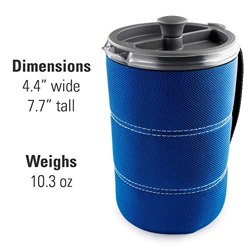 GSI Outdoors, 30 Fl Oz JavaPress, French Press Coffee Maker for Camping and Travel, Blue - color: Blue