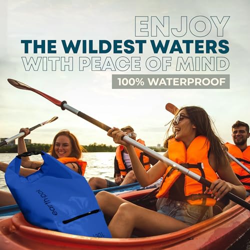 Earth Pak Waterproof Dry Bag with Zippered Pocket - Waterproof Dry Bag Backpack Keeps Gear Dry - color: Blue, size: 5L