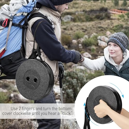 2 PCS Upgraded Collapsible Stool, Portable Folding Stool with Load Capacity 500lbs for Adults, Sturdy Telescopic Seat for Camping Fishing Hiking BBQ, Black - color: 2pack Black