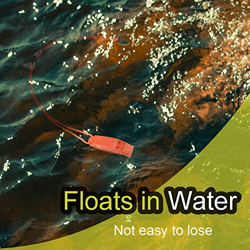 CooBigo 4Pcs Emergency Whistles, Loud Shrill Safety Whistle with Reflective Lanyard for Climbing Hiking Camping Boat Kayak - color: 4pcs Red Whistle