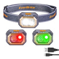 EverBrite 700 Lumens Rechargeable Headlamp with White Red Green Light Modes | 700 Lumens, White Red Green Light Modes, Stepless Dimming, Memory Function, 60° Tilt, 6 Modes for Hunting, Camping, Hiking - size: Small