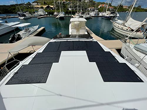 150W 12V ETFE Black Flexible Solar Panel, 43.3x28in | PERC 9BB 23.5%+ Efficiency Mono Solar Cells, for Campers, RVs, Boats,Camping, Tent - size: 150W/43.3in x 28in
