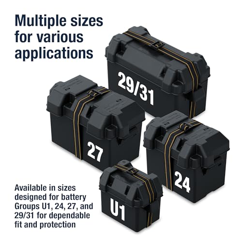 Attwood Group 24 Vented Marine Battery Box | Protects Group 24 batteries with secure vented marine-grade storage - size: Group 24 Batteries, style: PowerGuard 24 - Vented
