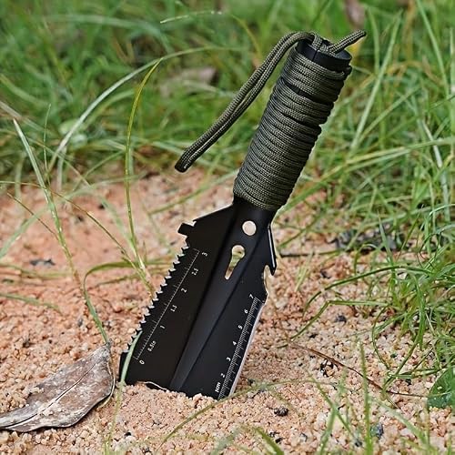 Camping Shovel 1PC - Portable Folding Survival Spade with Nylon Handle, Multi-Purpose Digging Tool for Gardening, Hiking, Travel, Car Emergency, Compact Outdoor Gear with Carrying Bag (Black,1) - color: Black
