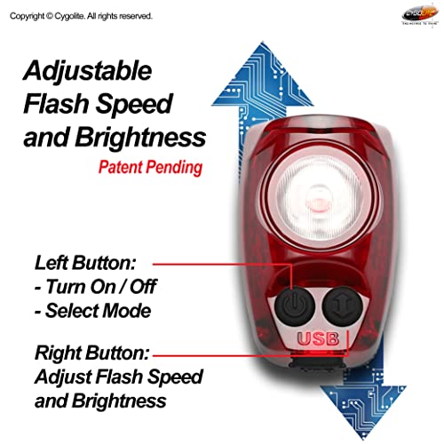 Cygolite Hotshot Pro 200 & 150 Lumen Bicycle Taillight Models- Hard & Flexible Mount Styles– 6 Night & Day Modes– User Tunable Flash Speeds- IP64 WaterResistant– USB Recharge–Great for Busy Roads - style: 150 Lumens [Hard Mount Type]