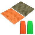 PATIKIL Foldable Hiking Seat Pad, XPE Cushion Sitting Pads Foam Mat Waterproof for Outdoor Camping Picnic Stadium - color: Orange,drak Green