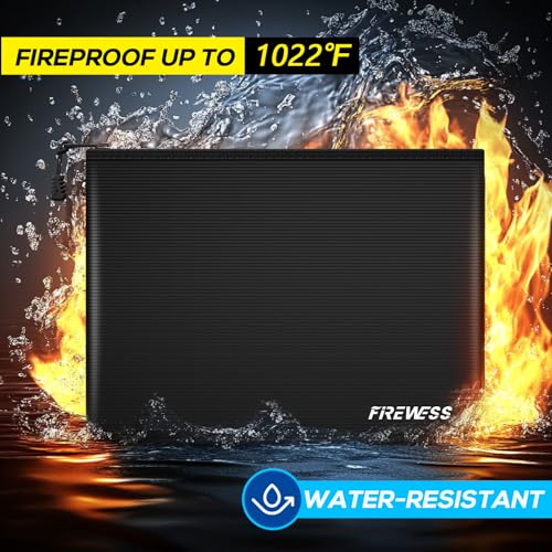 Fireproof Document Bag -2 Pack 8"x5" Non-Itchy Fireproof Money Bag, Waterproof Zipper Holder for Valuables, Fire & Water Resistant Safe Pouch for File,Cash,Passport,Keys - size: 2 Pack 8"x5"