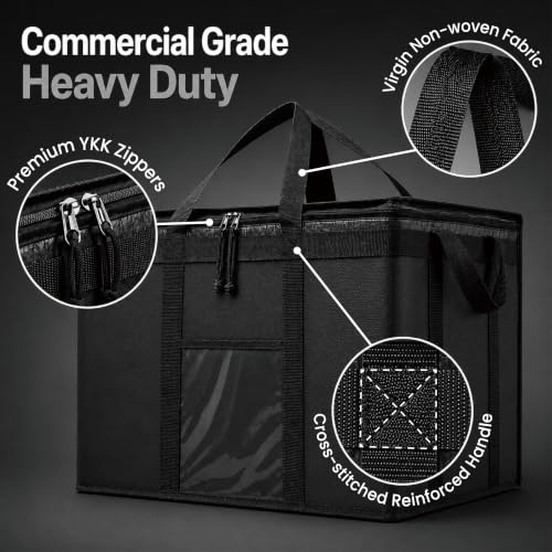 NZ home PRO Large Insulated Food Delivery Bag (3XL, Red, 1 Pack) - color: Red, size: 3XL (PRO)