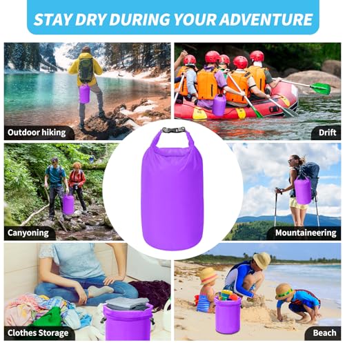 Dry Bag Set, Waterproof Small Lightweight Dry Bags for Paddle Board Kayaking, Fishing, Camping(Purple, 40L 2Pack) - color: Purple, size: 40L 2Pack