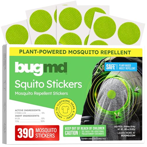 BugMD Squito Stickers - Mosquito Repellent Patches for Adults - size: 78 Count (Pack of 5)