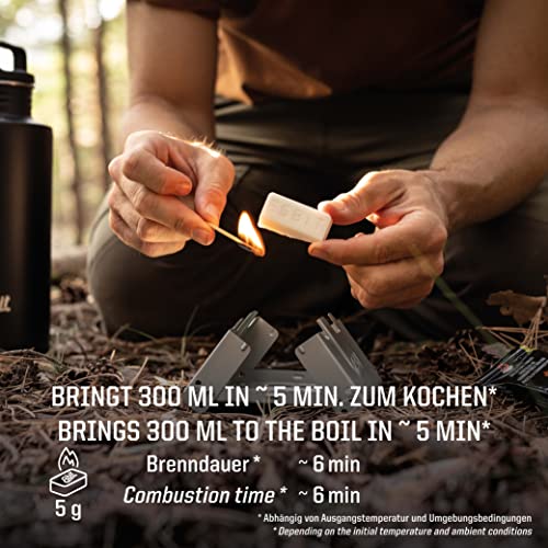 Esbit 1300-Degree Smokeless Solid Fuel Tablets for Hobby, Outdoor, and Emergency Use, 16 Pieces Each 5g - style: 16 Pieces Each 5g
