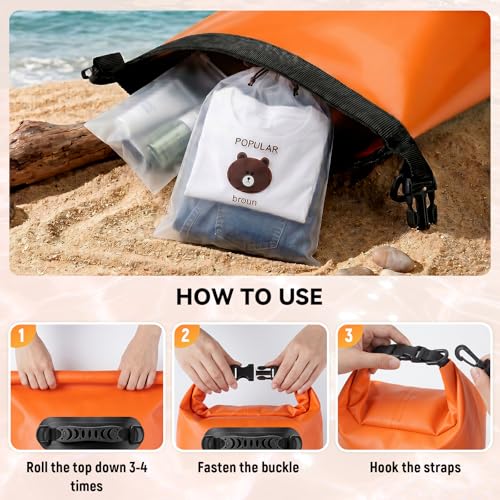 Waterproof Dry Bag, Kayaking Paddle Boarding Floating Backpack 30L Orange - color: Orange, size: 30L