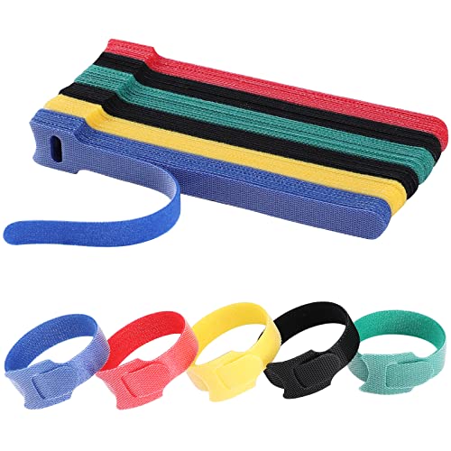 MVYC 120PCS 6 Inch Cable Ties Reusable Multi-Purpose Wire Ties Cord Organizer Adjustable Cable Management 5 Colors - size: 6 Inch