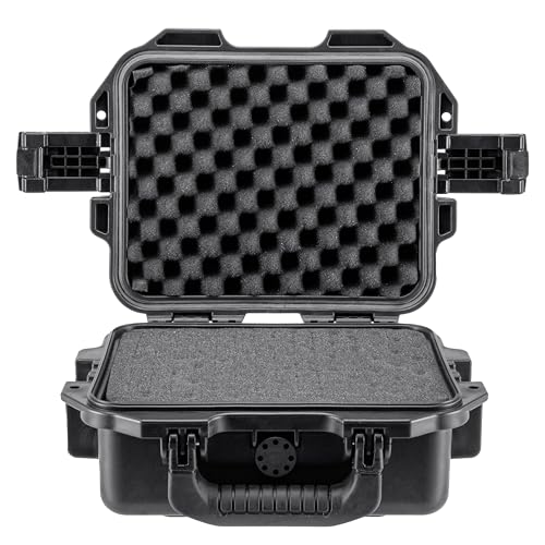Eylar 11.8" Intact Premium Series Small Hard Case, IP67 Waterproof Dustproof Crushproof, TSA Approved, Customizable Pluck Foam, Protective Carrying Case for Cameras, Drones, Pistols, Gear (Black)