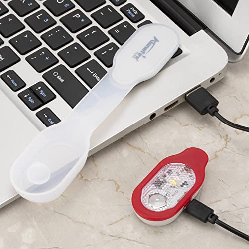 ALONEFIRE PL500 Clip on Light Flashlight Nurse Badge Accessories Must Haves USB Rechargeable Magnetic Nursing Light 3 Modes Nurse Lights for Night Shift Nurse Essentials, Shirt with Built-in Battery - color: Red_White Light
