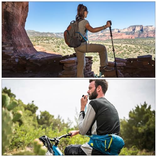FRTKK 2L/3L Hydration Bladder, Leak Proof Water Bladder for Hydration Pack, BPA Free Wide Opening Ergonomic Shape Water Reservoir for Running Hiking Cycling Camping - color: Blue - 3L