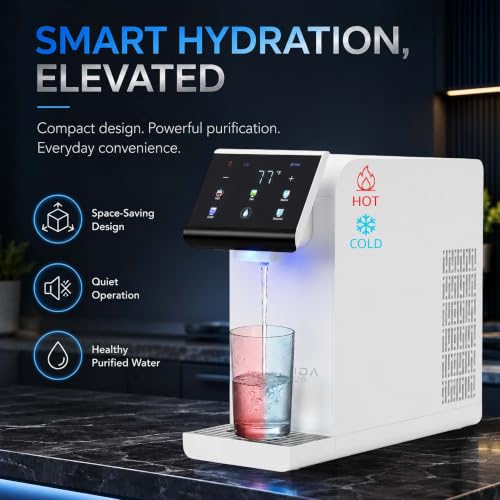 Countertop Water Dispenser, Hot & Cold Water Dispenser, White - color: White