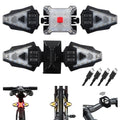 5 PCS Bike Tail Light with Turn Signals, Split USB Rechargeable Bike Turn Signal Front and Back, Wireless Remote Control Bicycle Turn Signals with Flash Warning Light and Red Tail Light for Bicycle - size: 4 PCS Turn Signal + 1 PCS Tail Light