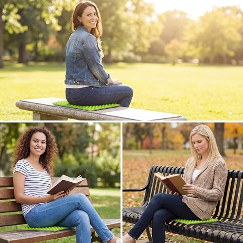 FOCHIER F Stadium Seat Pad, Foam Sitting Pad Mat,Diamond Green 8PCS | Foldable Camping Seat Cushion for Bleachers, Outdoor Hiking, Backpacking, Picnic, Fishing, Concert,Mountaineering - color: Green 8pc