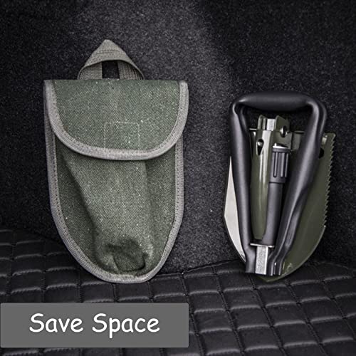 Camping Shovel Folding Spade Multifunction Backpacking Shovel Steel for Outdoor Camping Garden (CL501-46cm)