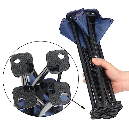 Wind Tour Portable Folding Camping Stool Outdoor Camping Lightweight Samll Chair for Fishing Hiking Gardening and Beach with Carry Bag (Medium Blue -1) - color: Medium Blue -1
